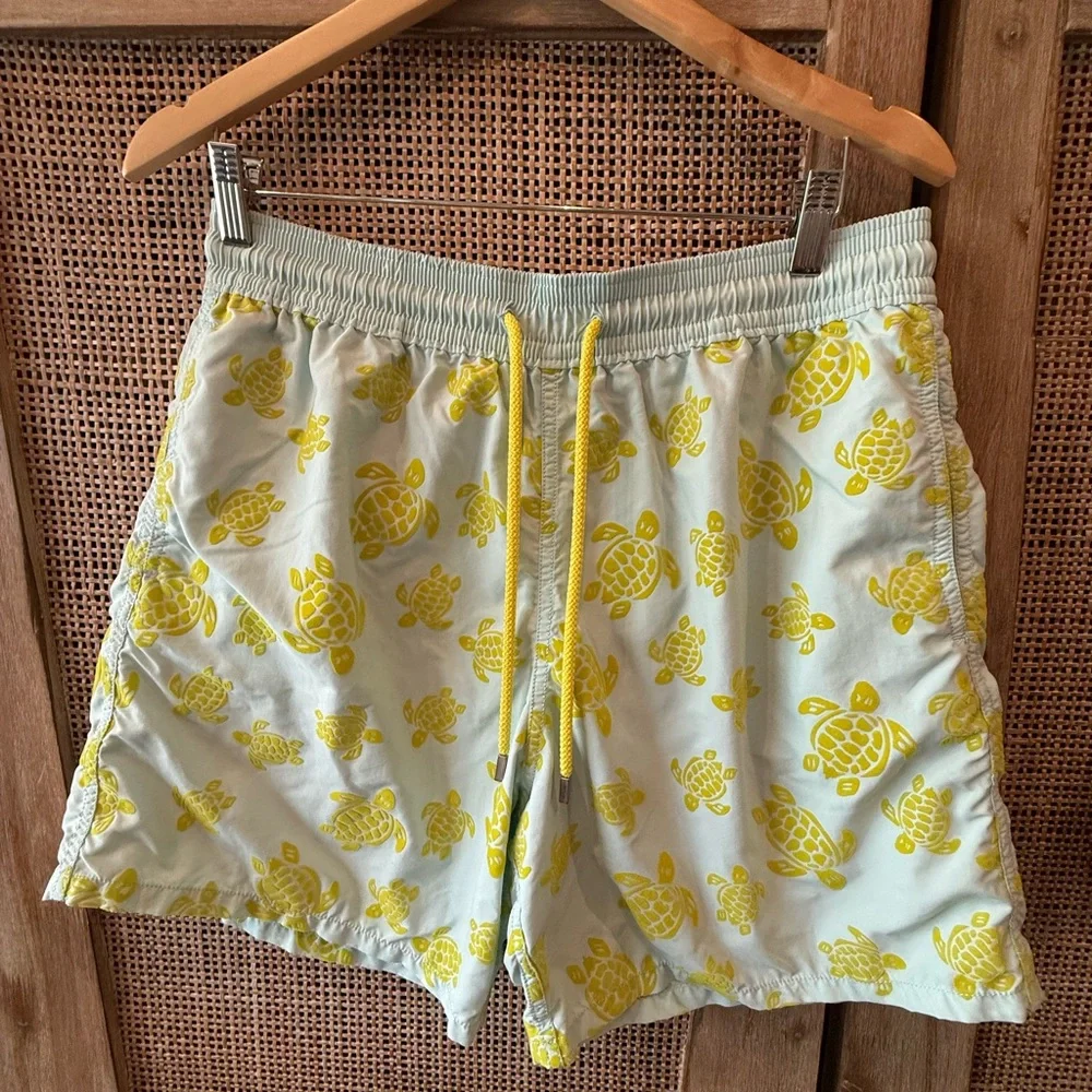 Vilebrequin Flocked Turtle Swim Trunk